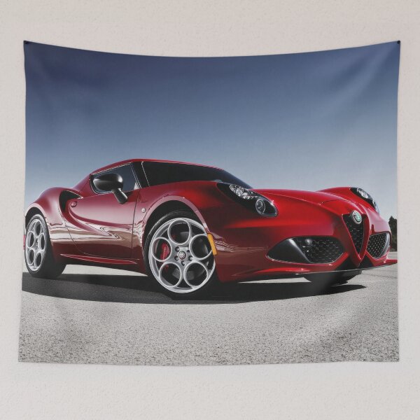 Item preview, Alfa Romeo 4C Coupe Poster – Red Italian Beauty II designed and sold by AutoPopStudio.