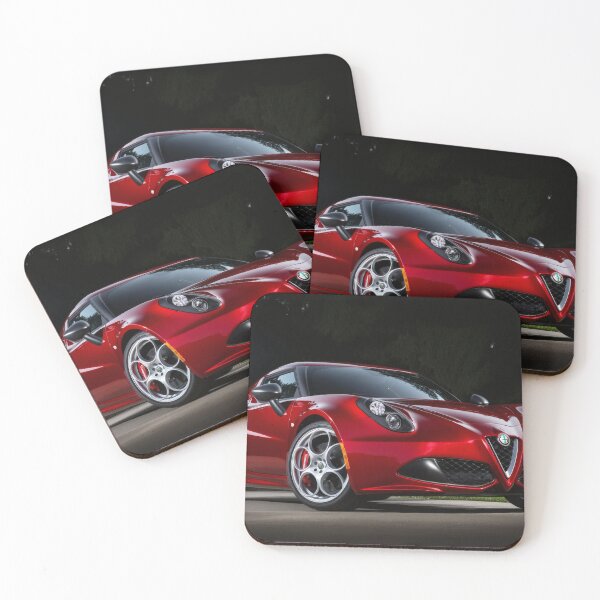Item preview, Alfa Romeo 4C Coupe Poster – Red Italian Beauty III designed and sold by AutoPopStudio.