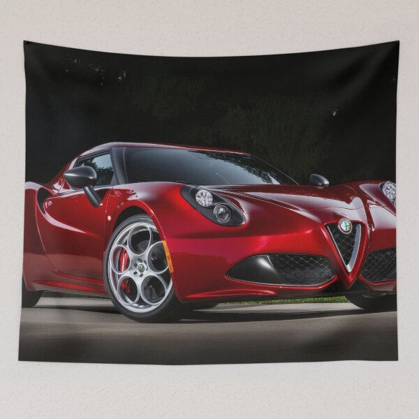 Item preview, Alfa Romeo 4C Coupe Poster – Red Italian Beauty III designed and sold by AutoPopStudio.