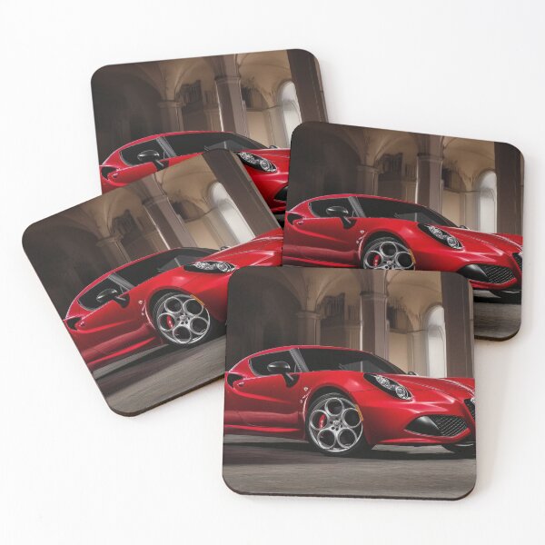 Item preview, Alfa Romeo 4C Coupe Poster – Red Italian Beauty IV designed and sold by AutoPopStudio.