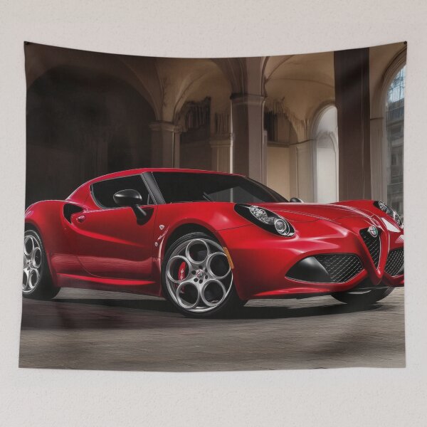 Item preview, Alfa Romeo 4C Coupe Poster – Red Italian Beauty IV designed and sold by AutoPopStudio.