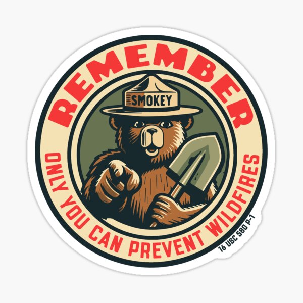 Artikel-Vorschau von Smokey Bear – Denken Sie daran, dass nur Sie Waldbrände verhindern können. Offiziell lizenzierte Kunst, designt und verkauft von giantstepdesign.