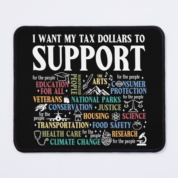 Item preview, Anti Tax Cuts Rich Billionaires Protest Word Art Anti Trump Anti Doge designed and sold by creative321.