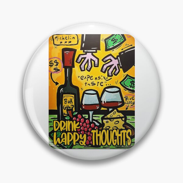 Item preview, Drink Happy Thoughts; designed and sold by StickerApe.