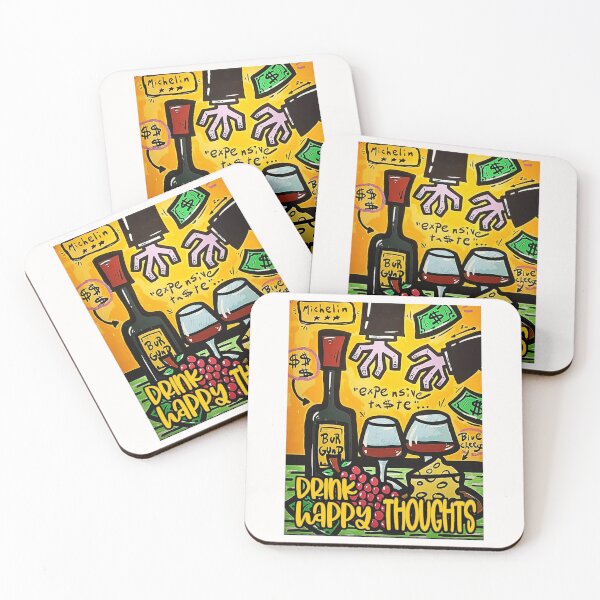 Item preview, Drink Happy Thoughts; designed and sold by StickerApe.