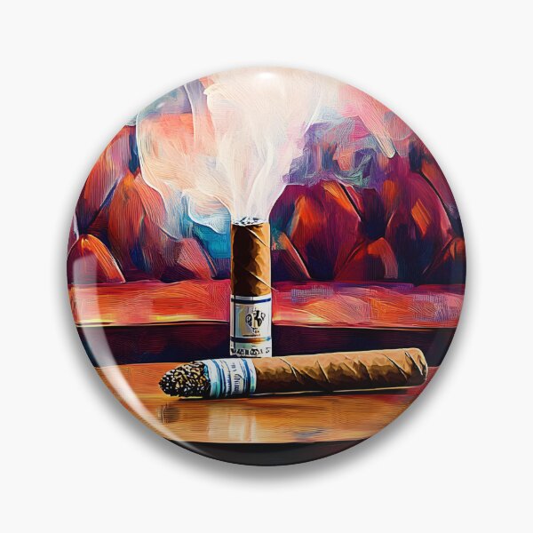 Item preview, Indulge in Bold Luxury - Cigar and Smoldering Atmosphere in a Vibrant Lounge designed and sold by OlfactoART Studio.