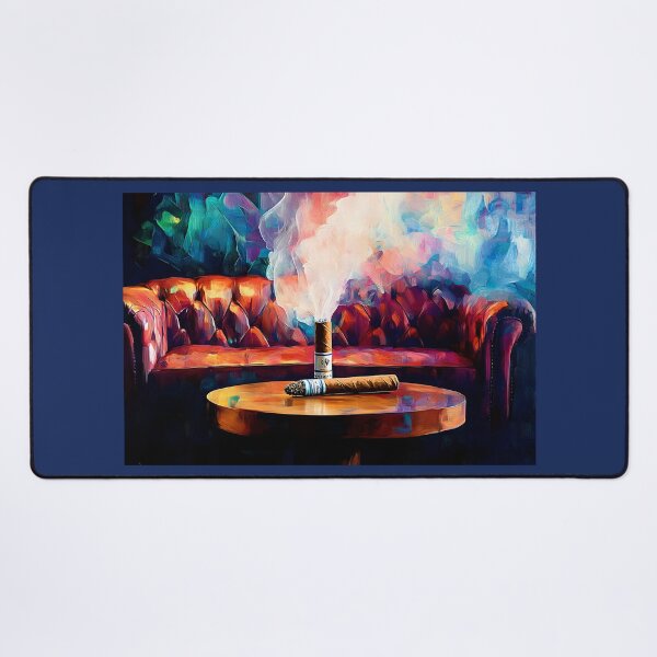 Item preview, Indulge in Bold Luxury - Cigar and Smoldering Atmosphere in a Vibrant Lounge designed and sold by OlfactoART Studio.