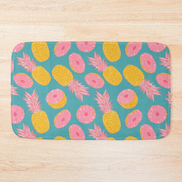 Item preview, Pink Pineapple seamless pattern with tropical leaves and fruit  designed and sold by Rômulo Queiroz.