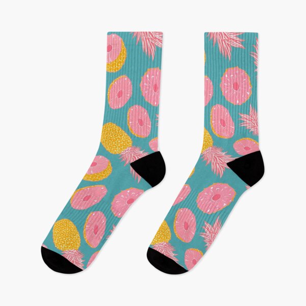 Item preview, Pink Pineapple seamless pattern with tropical leaves and fruit  designed and sold by Rômulo Queiroz.