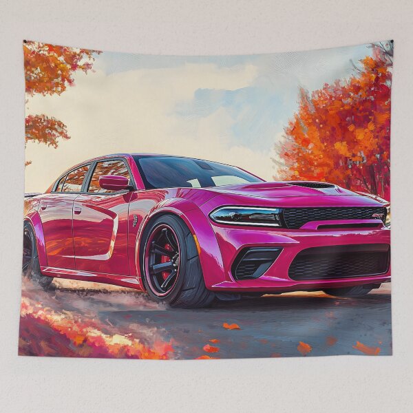 Item preview, Red Dodge Charger SRT – Pop Art Edition designed and sold by AutoPopStudio.