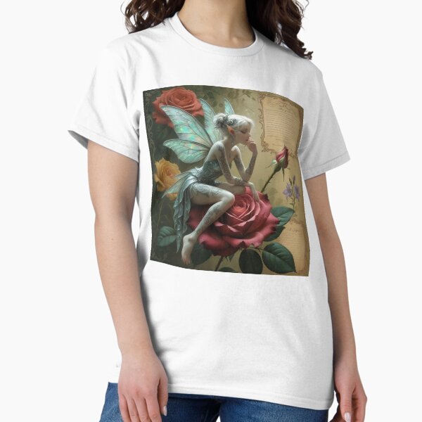 Item preview, Fairycore, Fairy Art T-Shirt, Enchanted Forest Fairy Tee, Fantasy Flower Elf Shirt, Magical Garden Pixie Top, Whimsical Elf Apparel designed and sold by fenrirwulf68.