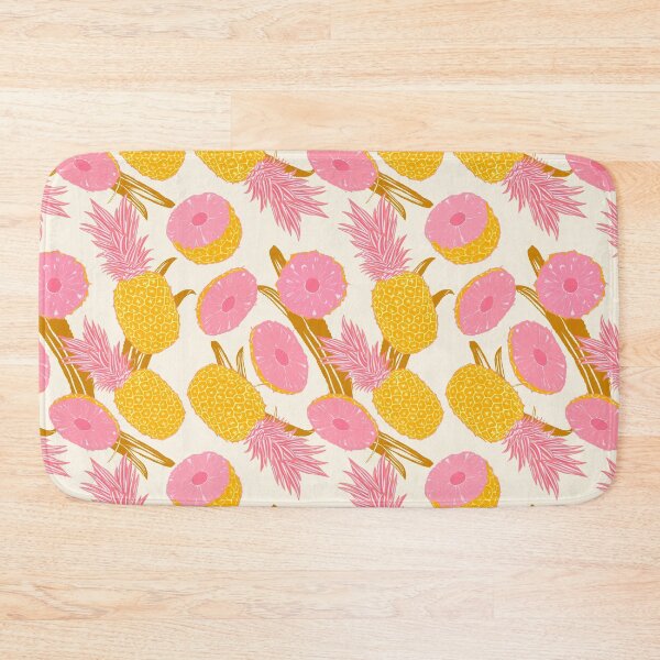 Item preview, Pink Pineapple seamless pattern with tropical leaves and fruit  designed and sold by Rômulo Queiroz.