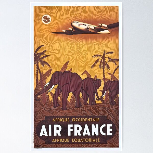 Item preview, 20th Century Travel Poster Air France Africa designed and sold by CatskillMeander.