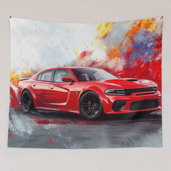 Item preview, Red Dodge Charger SRT – Pop Art Edition IV designed and sold by AutoPopStudio.