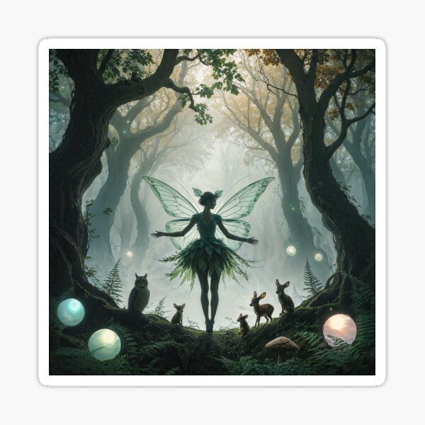 Item preview, Fairycore, Enchanted Forest Fairy T-Shirt, Ethereal Woodland Creature Art Tee, Fantasy Nature Scene Graphic, Mystical Forest Fauna Top designed and sold by fenrirwulf68.