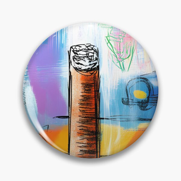 Item preview, Vibrant City Escape - Blue Car, Cigar, and Whiskey Glasses in a Dynamic Abstract Setting designed and sold by OlfactoART Studio.
