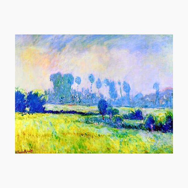 Item preview, Claude Monet - Meadows in Giverny | Monet Foliage Painting | Painting of meadows in Giverny, France designed and sold by Gascondi.