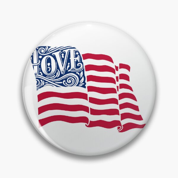 Item preview, Love America; USA; 4th July; designed and sold by StickerApe.