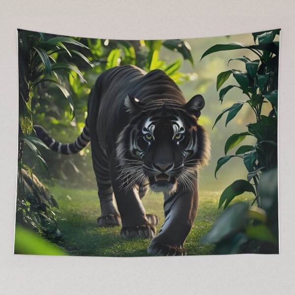 Item preview, Melanistic tigers designed and sold by Earth-and-Ink.