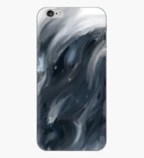 Blue Gray Swirl - abstract painting iPhone Case