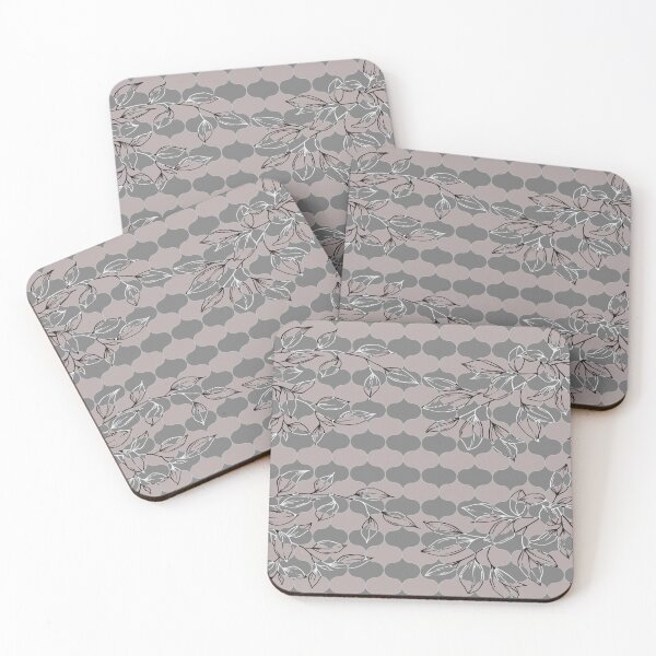 Item preview, OgeeFloral - Ogee pattern with floral elements - Taupe & Grey designed and sold by EMJAYHeiss.
