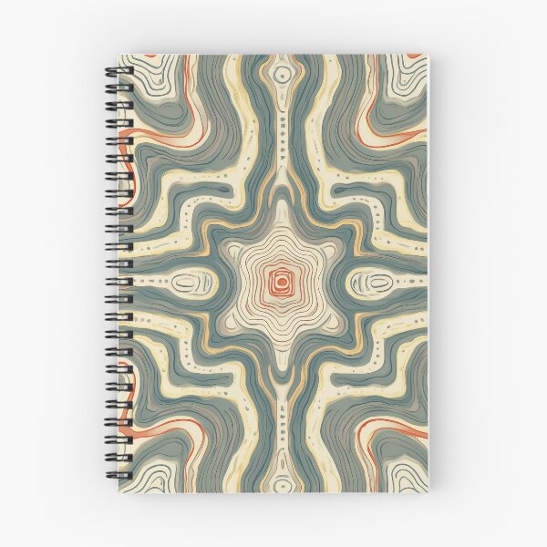Item preview, Retro Topographic Waves Abstract Pattern Design designed and sold by TheOctopusRage.
