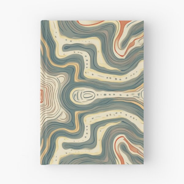 Item preview, Retro Topographic Waves Abstract Pattern Design designed and sold by TheOctopusRage.