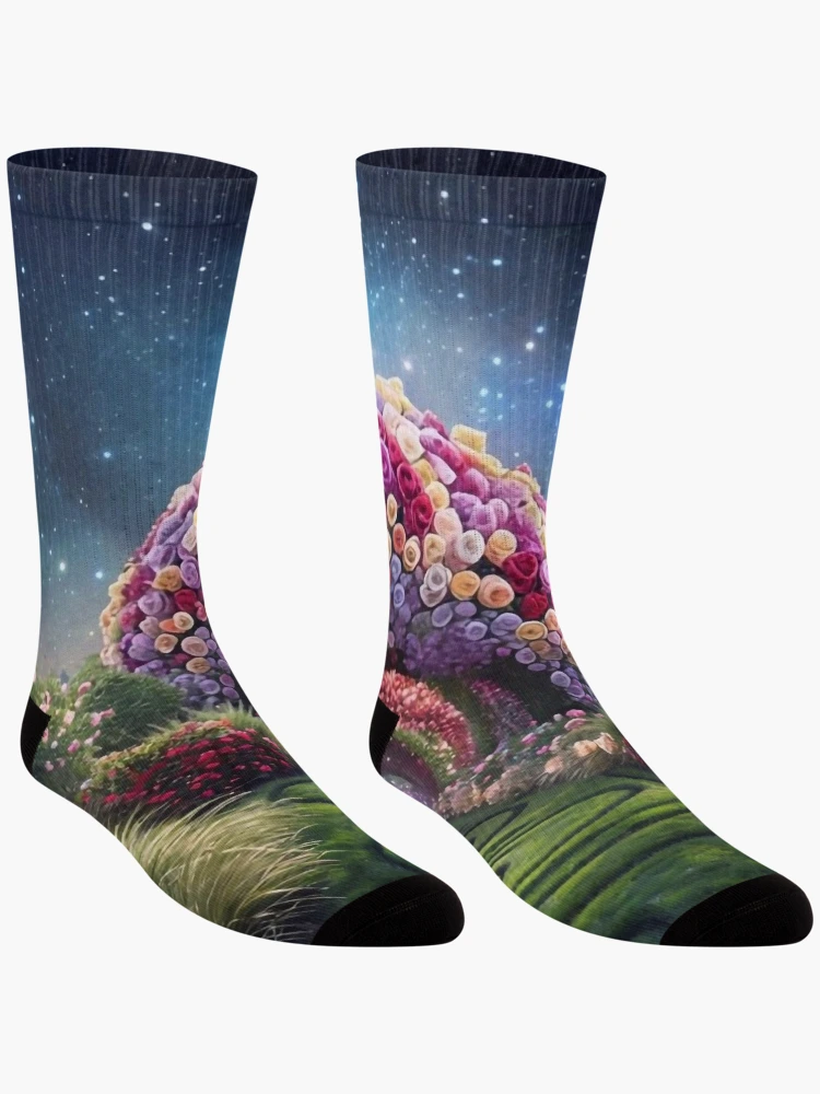 Thumbnail 3 of 5, Socks, Cosmic Roses designed and sold by m-y-A-I-A-R-T-.