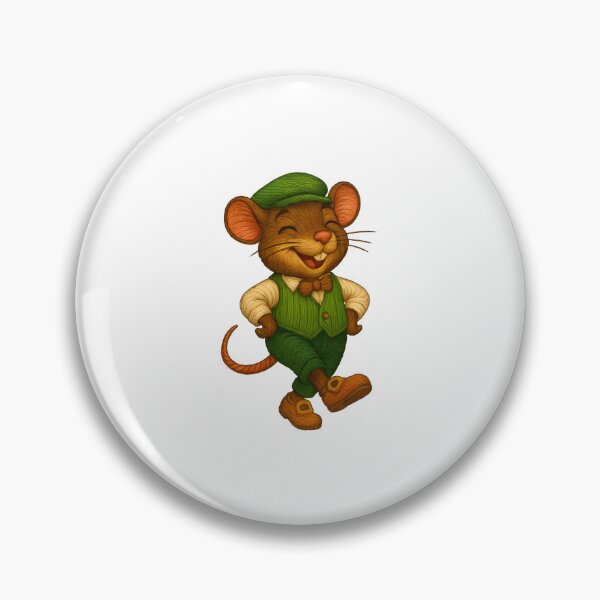 Item preview, Irish Dancing Mouse Embroidery Patch in Green Vest designed and sold by #Adulting Central.