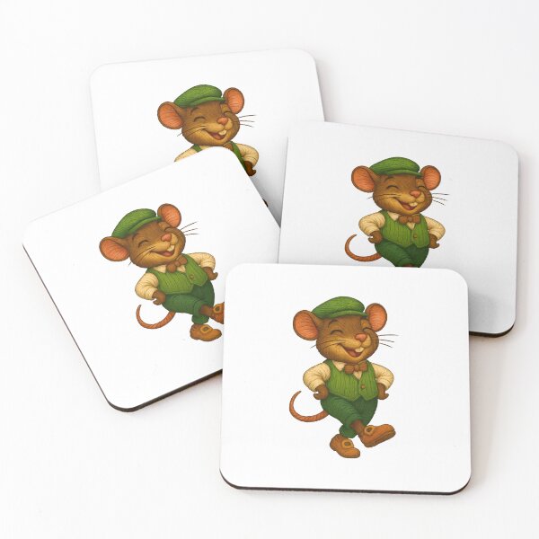 Item preview, Irish Dancing Mouse Embroidery Patch in Green Vest designed and sold by #Adulting Central.