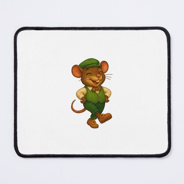 Item preview, Irish Dancing Mouse Embroidery Patch in Green Vest designed and sold by #Adulting Central.