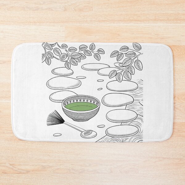 Item preview, Zen Garden with Matcha Tea Bowl designed and sold by RoxyBlazeStudio.