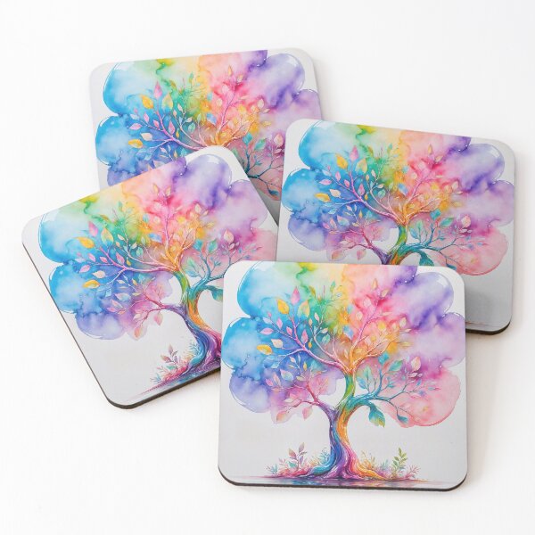 Item preview, Colorful Tree watercolor designed and sold by Neranchara.