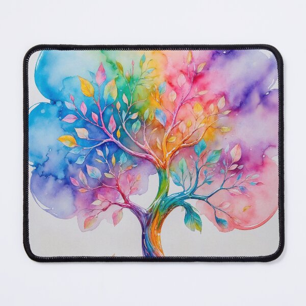 Item preview, Colorful Tree watercolor designed and sold by Neranchara.