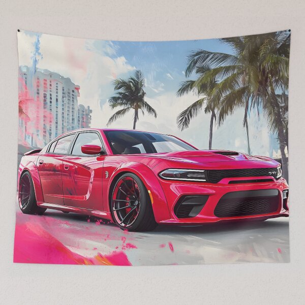 Item preview, Candy Apple Red Dodge Charger SRT – Pop Art Edition II designed and sold by AutoPopStudio.
