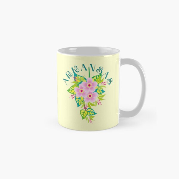 Item preview, Bright Arkansas Apple Blossom - Green Text (State Flower) designed and sold by TimelessLocales.