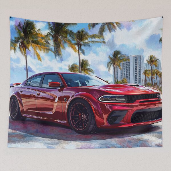 Item preview, Candy Apple Red Dodge Charger SRT – Pop Art Edition IV designed and sold by AutoPopStudio.