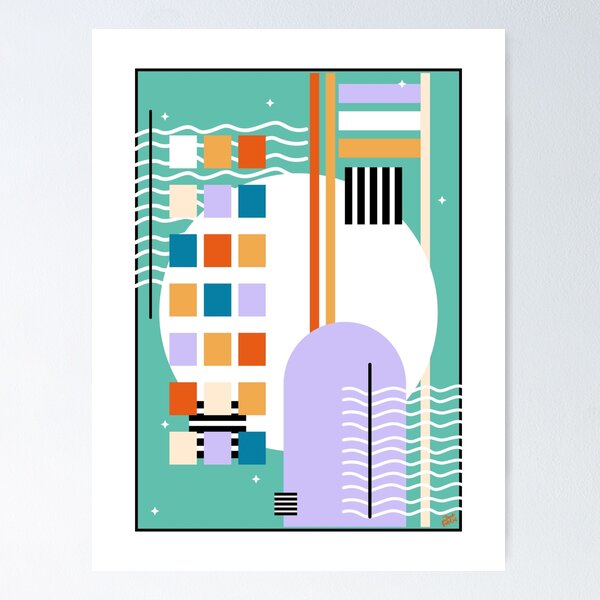 Item preview, Mixed Geometric Abstract Design, 10 pm X designed and sold by PoeticDaneBooks.