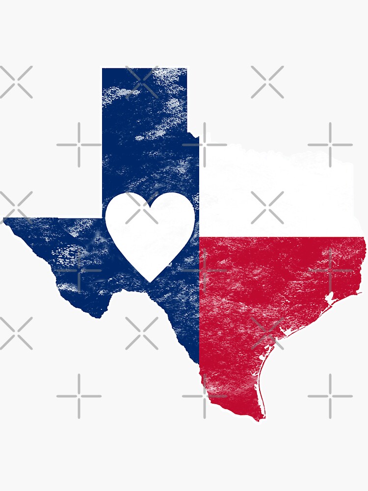 Texas Shape Flag GRUNGE Stickers 2 Pack – AZ House of Stickers