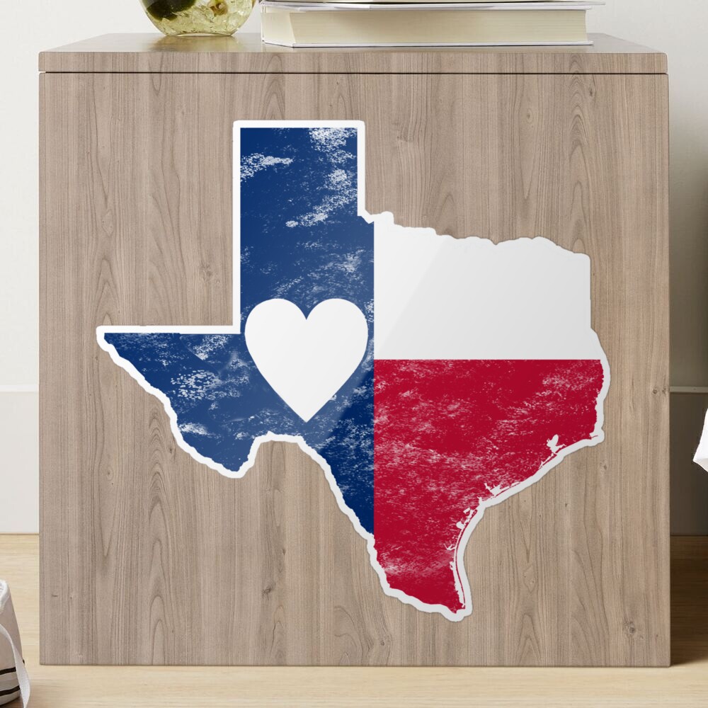 Texas Shape Flag GRUNGE Stickers 2 Pack – AZ House of Stickers