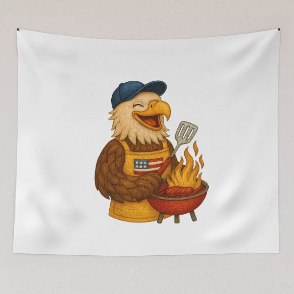Item preview, Cool Bald Eagle Mail Carrier Embroidery Patch USA Pride designed and sold by #Adulting Central.