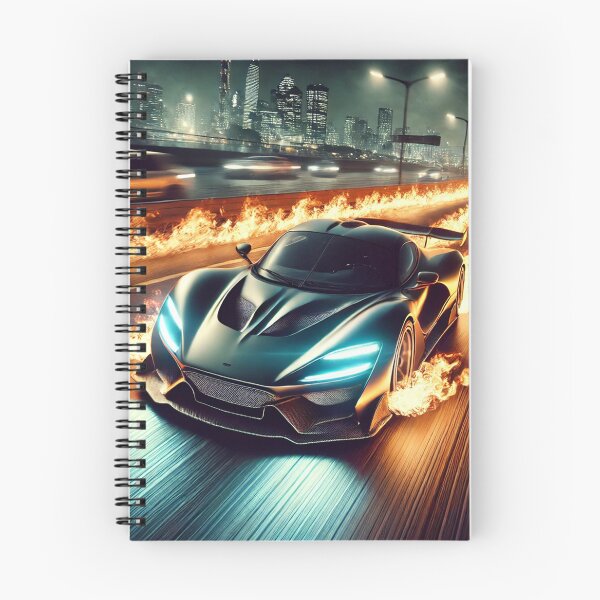 Item preview, Flaming Luxury Sports Car – High-Speed Racing Design designed and sold by AkilaCreations .