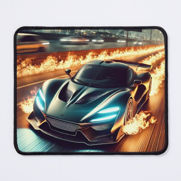 Item preview, Flaming Luxury Sports Car – High-Speed Racing Design designed and sold by AkilaCreations .