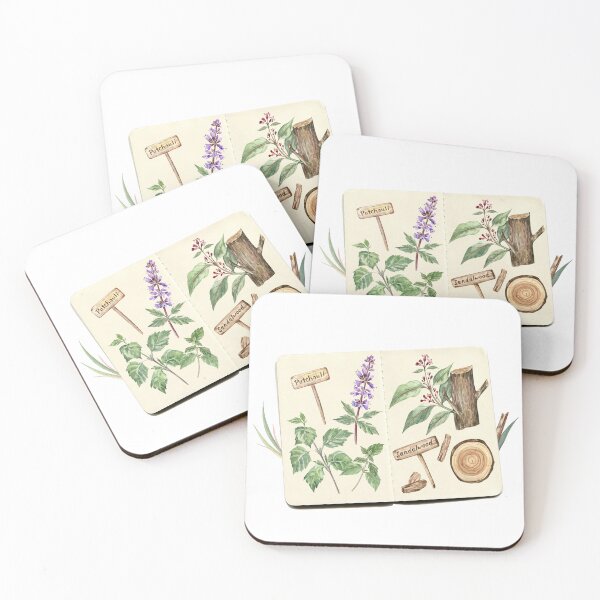 Item preview, Patchouli and Sandalwood botanical sketches  designed and sold by Flowersforbear.