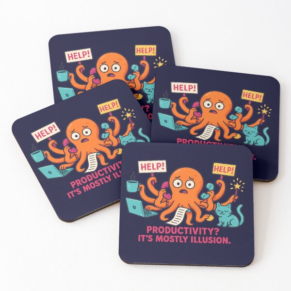 Item preview, Stressed Office Octopus – Productivity is an Illusion designed and sold by meshhead.