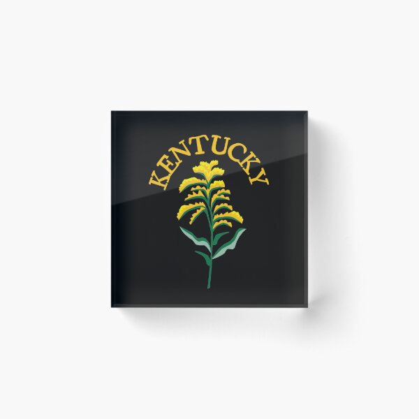 Item preview, Colonial Kentucky Giant Goldenrod - Gold Text (State Flowers) designed and sold by TimelessLocales.