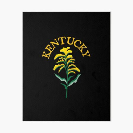 Item preview, Colonial Kentucky Giant Goldenrod - Gold Text (State Flowers) designed and sold by TimelessLocales.