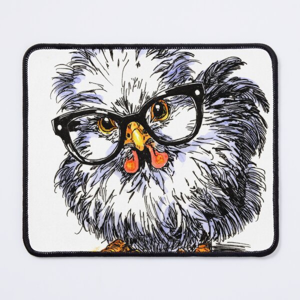 Item preview, Chicken in Glasses 1 designed and sold by Scribbles & Doodles by Jinx.