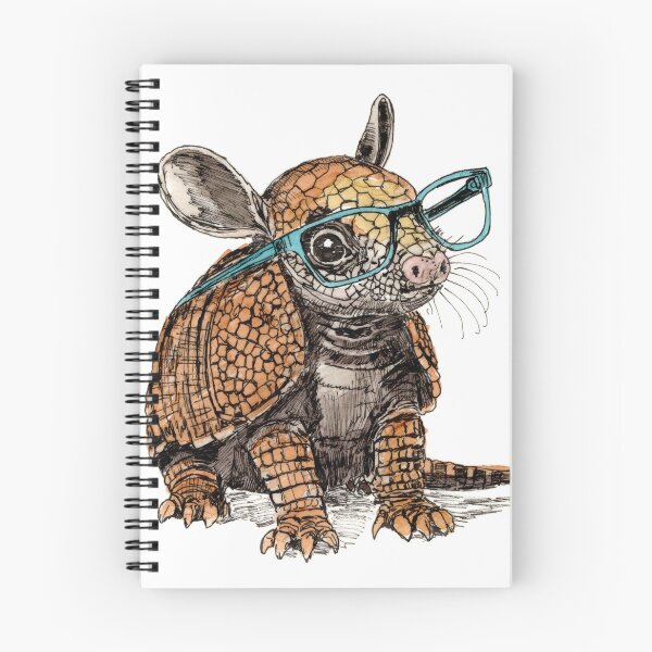 Item preview, Armadillo in Glasses designed and sold by Scribbles & Doodles by Jinx.