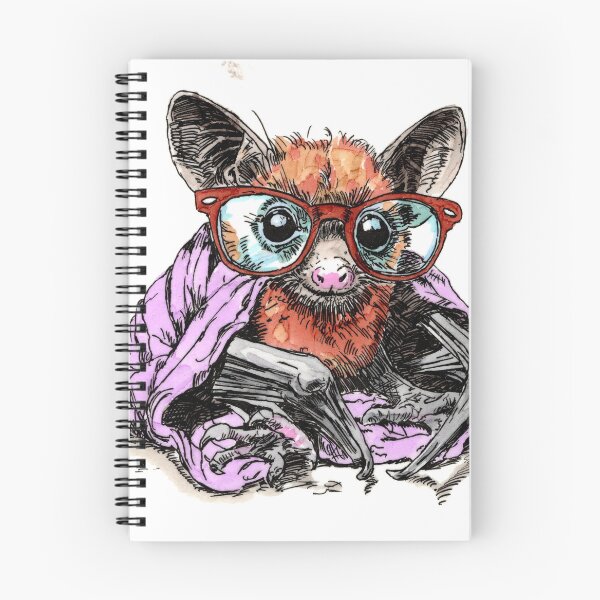 Item preview, Egyptian Fruit Bat in Glasses 1 designed and sold by Scribbles & Doodles by Jinx.